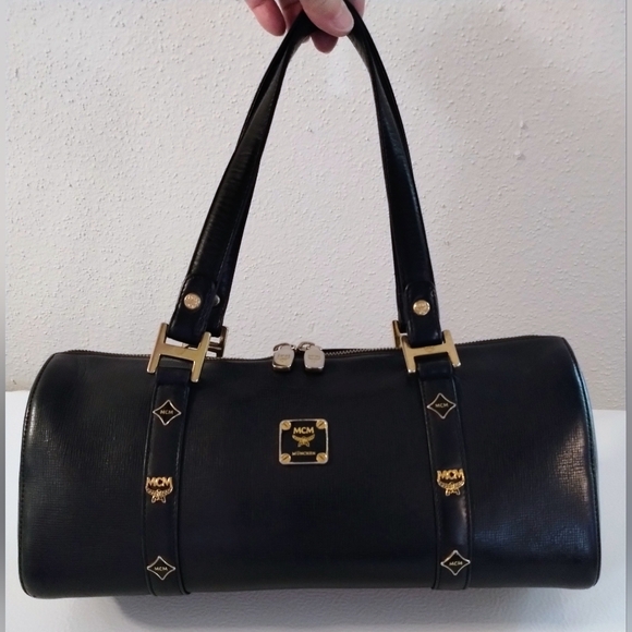 MCM Handbags - MCM Barrel Bag With Studs